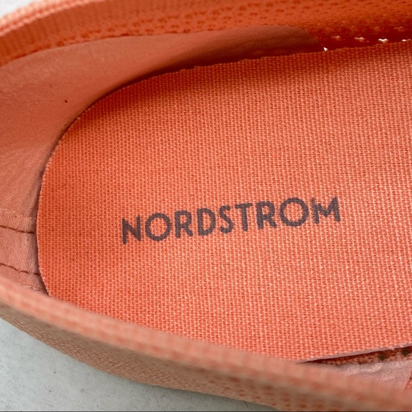 Nordstrom Super Lightweight Peach Open Weave Flats New - Picture 4 of 10